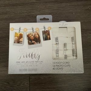BRAND NEW Firefly String Lights with Glitter Photo Clips